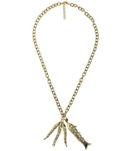 Lucky Double Fish Necklace- Momma and Baby Fish