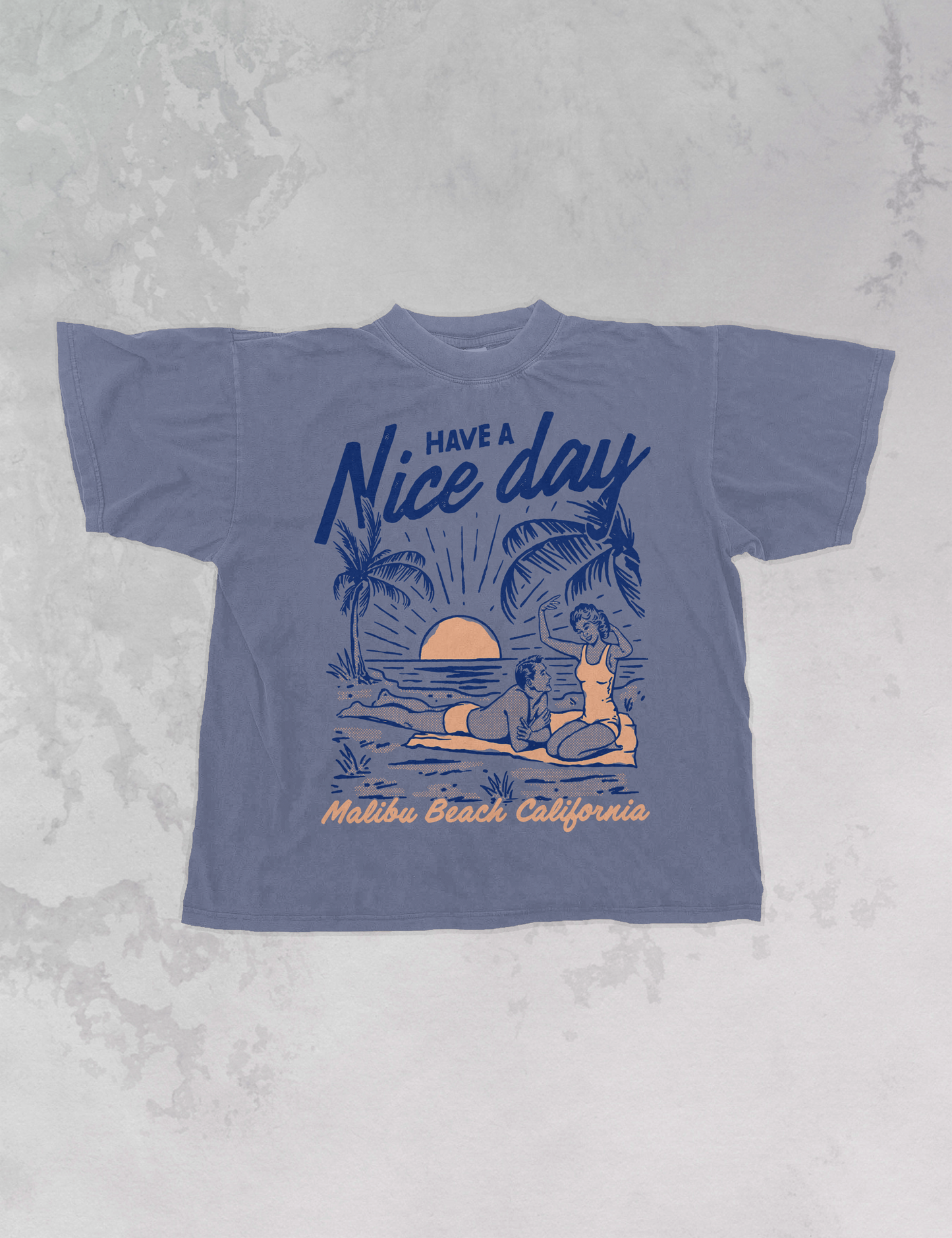 Underground Original Design: Have A Nice Day, Malibu Beach Oversized TShirt