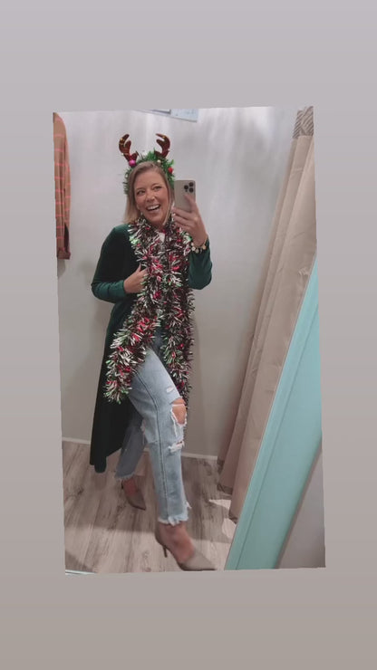 Crushed Velvet Lauren Duster no pockets