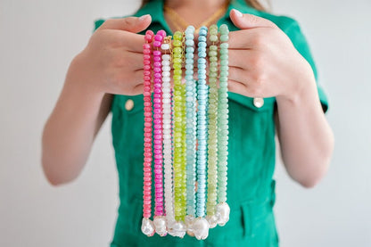 Susie- Quartz Beaded Necklace with freshwater Pearl