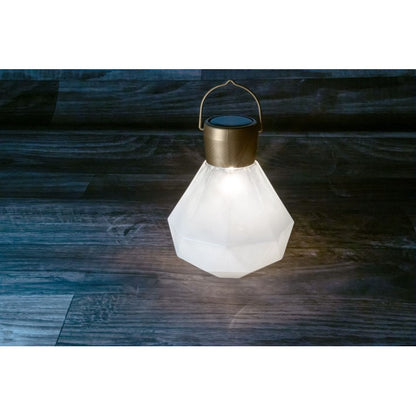 Solar Glass Gem Light - Milk
