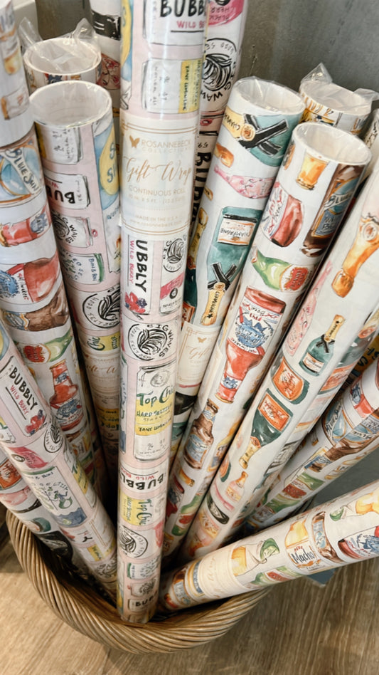 Wrapping paper champagne