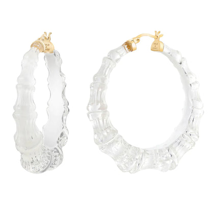 Bamboo illusion hoops